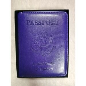 Wotec Passport Holder  RFID Blocking, USA Passport Wallet Purple